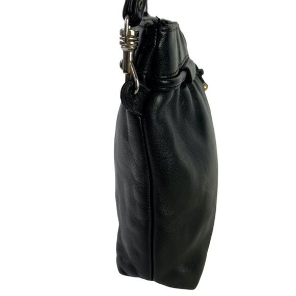 Etienne Aigner Womens Black Vintage Genuine Leather Shoulder Bag Purse Handbag - Picture 8 of 16